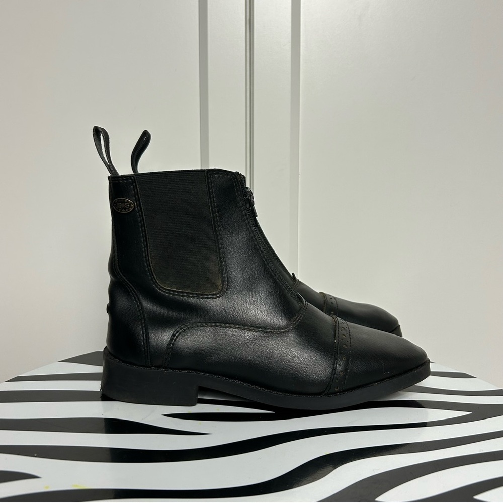 Equistar paddock black riding boots zipper